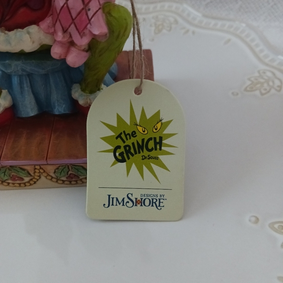 Jim Shore The Grinch Dr Seuss with Max and Cindy Lou - Green, Red, Pink - Picture 6 of 10